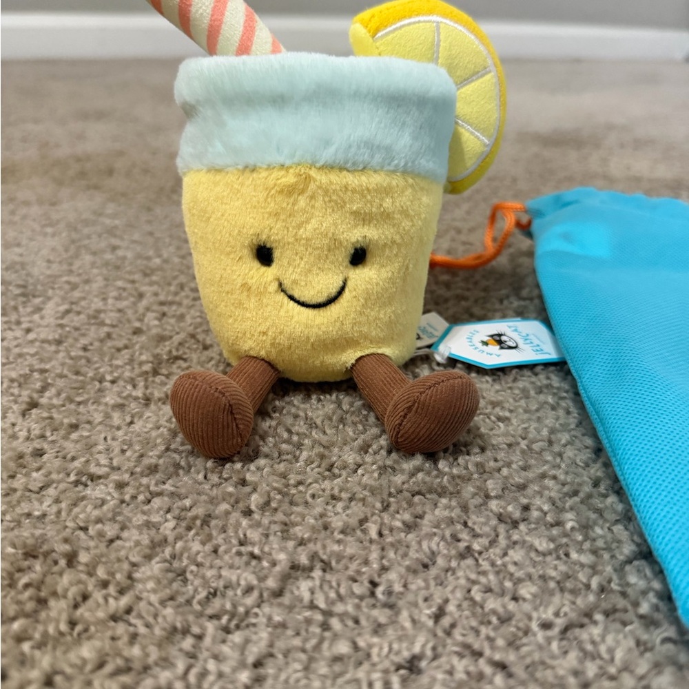Jellycat Yellow Lemonade Plush with Brown Legs
